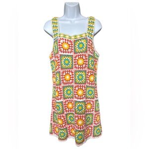 Colorful Crochet Patterned Dress